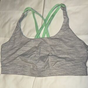 Lululemon Gray Striped Energy Sports Bra 12